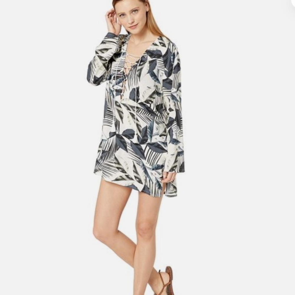 La Blanca Moment of Zen Printed Tunic Dress Swim Cover-Up - NWT
